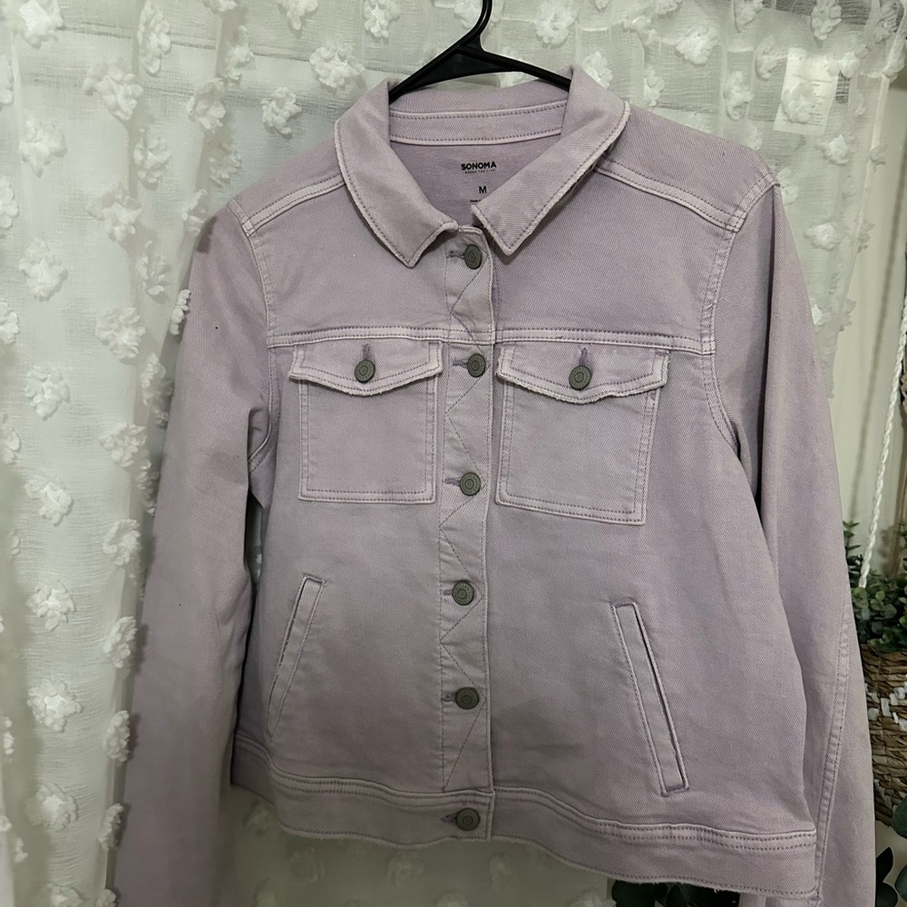 Sonoma Women's Light Purple Jean Jacket